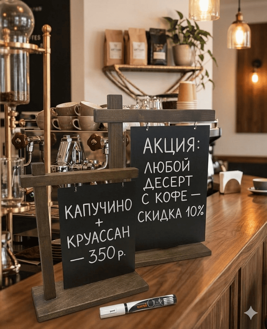 Меловой менюхолдер